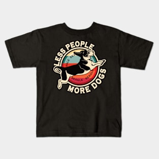 Beagle Less People More Dogs Kids T-Shirt